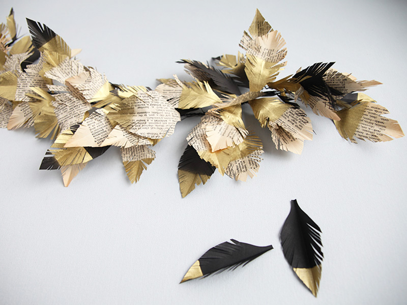 Paper Feather Garland