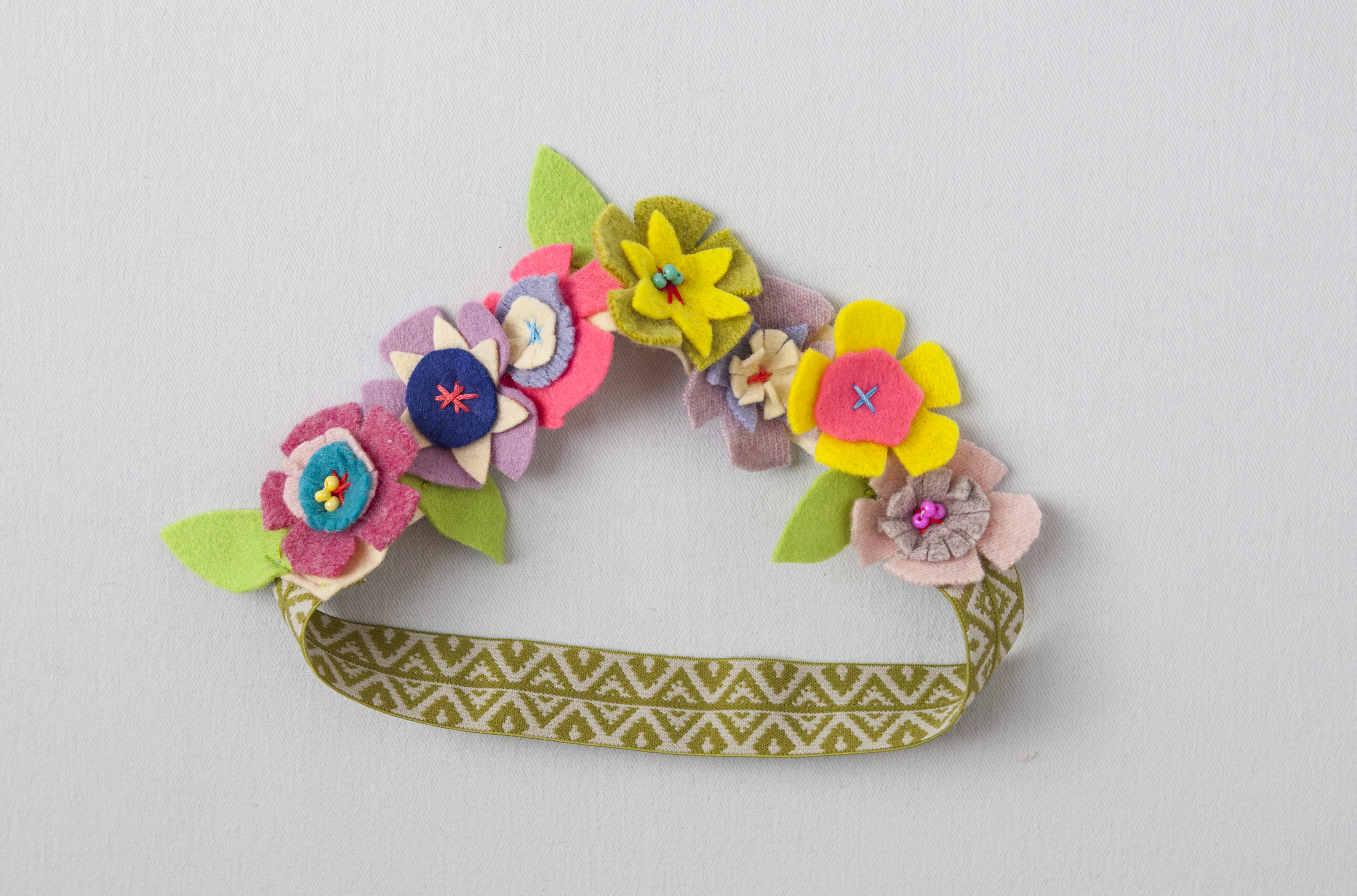 DIY felt flower headband
