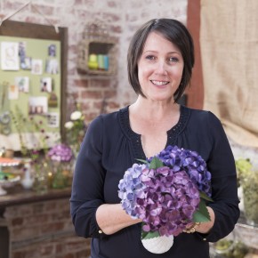 Lia Griffith with Hydrangea