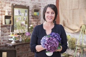Lia Griffith with Hydrangea