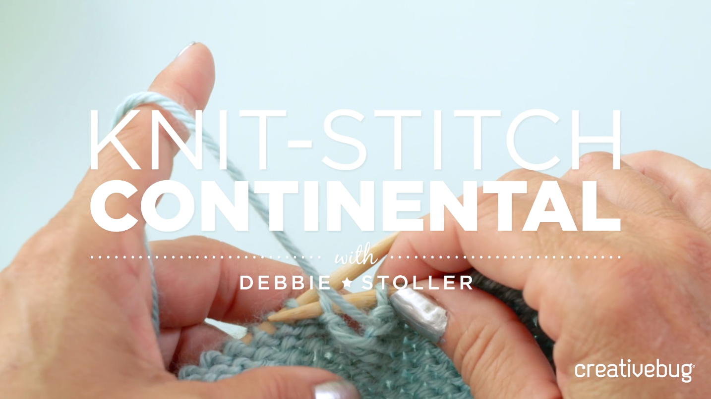 Knitting & Purling - Knit Stitch Continental Style