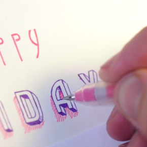 Hand Lettered Holiday Card