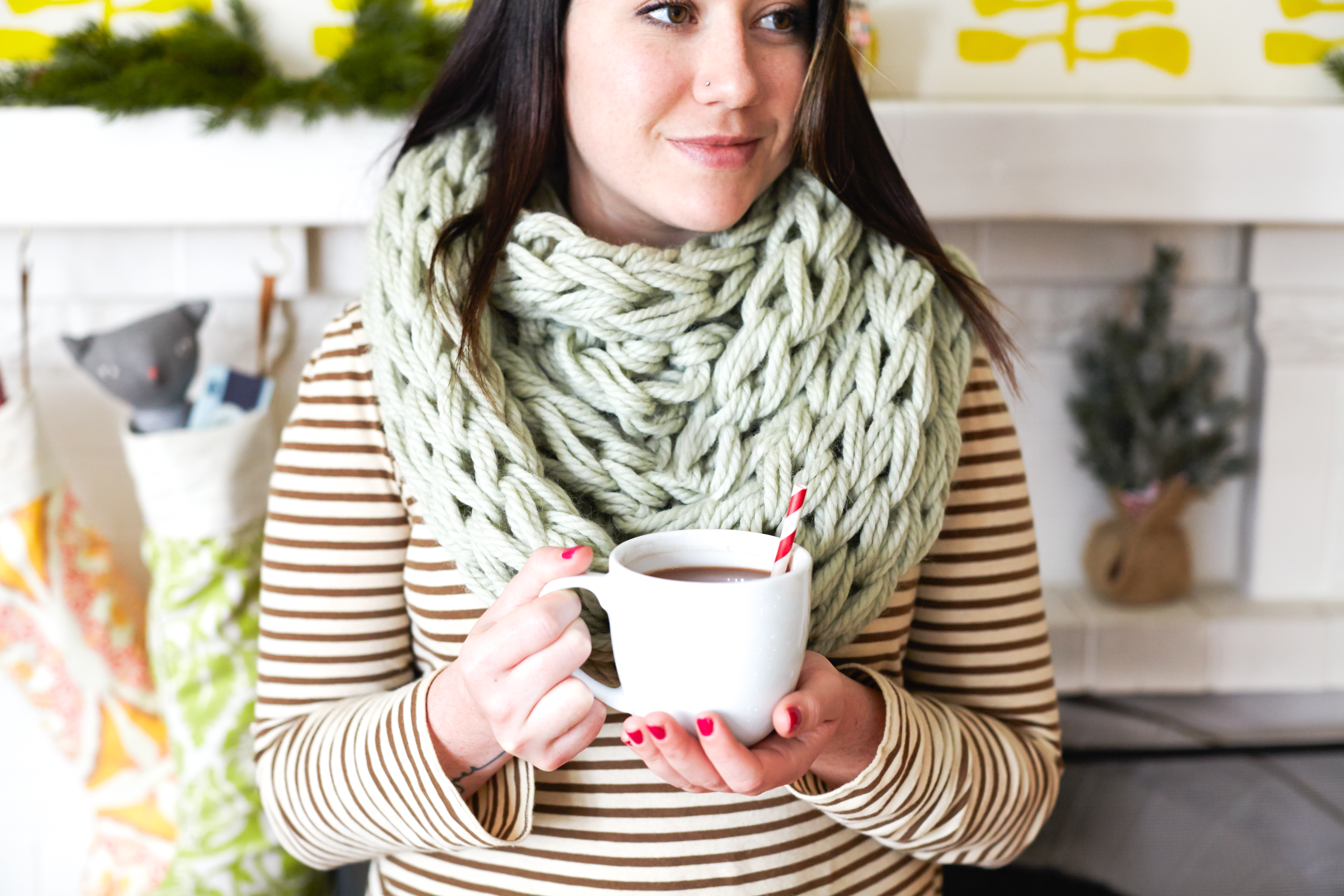 Arm knit a cowl with Anne Weil