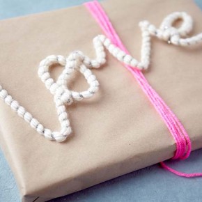 Yarn-wrapped wire words