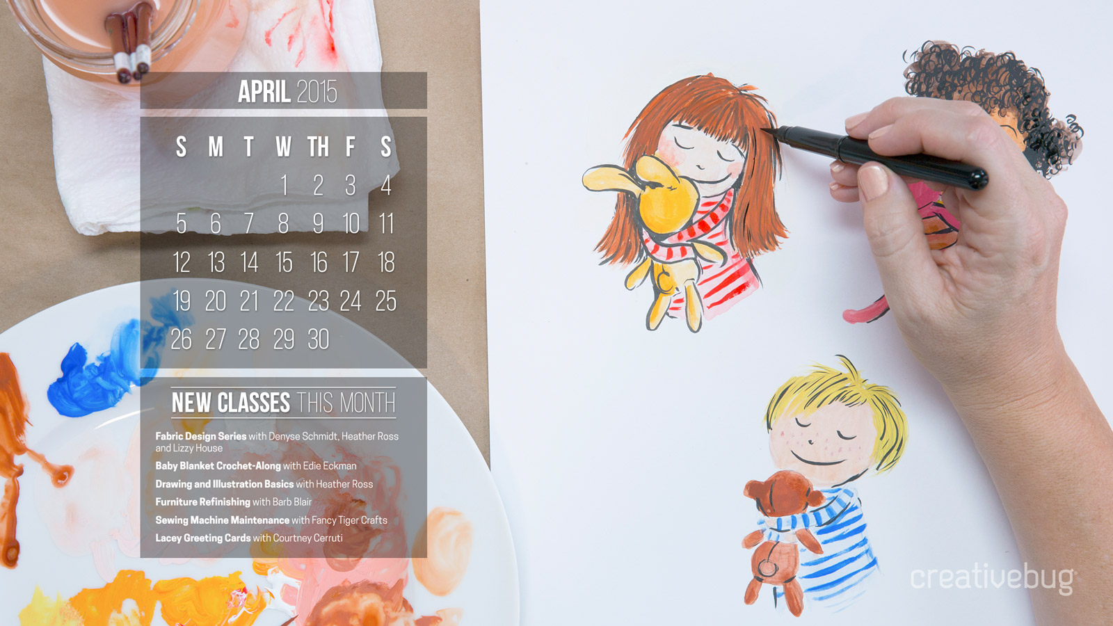 April 2015 Desktop Calendar