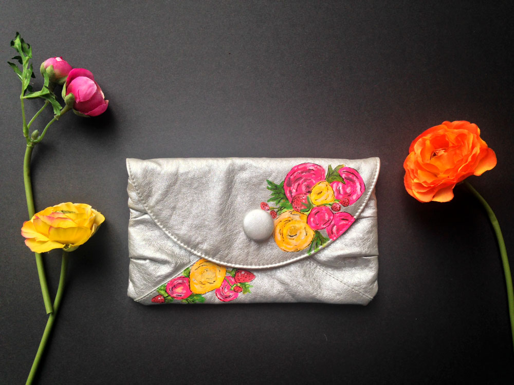 Painted Thrift Store Clutch